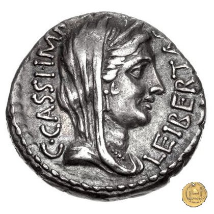 500/5 - denario C. Cassius Longinus / L. Cornelius Lentulus Spinther 43-42 BC (Itinerante con Cassius)