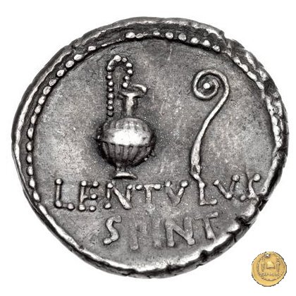500/5 - denario C. Cassius Longinus / L. Cornelius Lentulus Spinther 43-42 BC (Itinerante con Cassius)