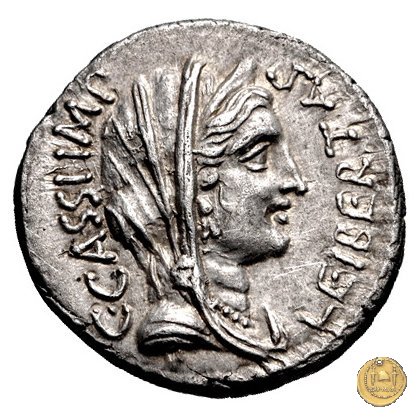 500/5 - denario C. Cassius Longinus / L. Cornelius Lentulus Spinther 43-42 BC (Itinerante con Cassius)