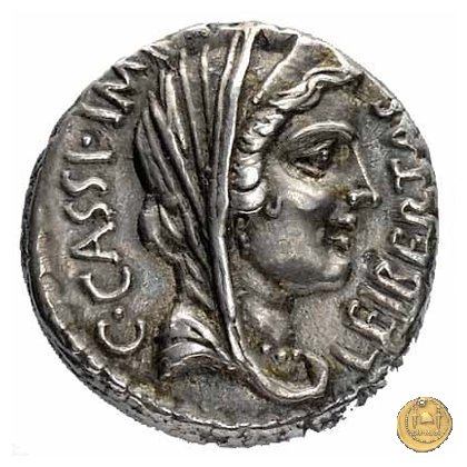 500/5 - denario C. Cassius Longinus / L. Cornelius Lentulus Spinther 43-42 BC (Itinerante con Cassius)