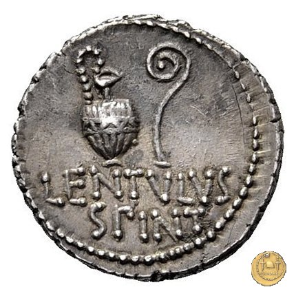 500/5 - denario C. Cassius Longinus / L. Cornelius Lentulus Spinther 43-42 BC (Itinerante con Cassius)