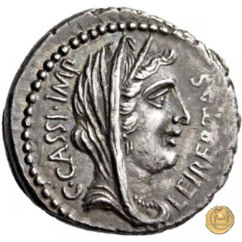 500/5 - denario C. Cassius Longinus / L. Cornelius Lentulus Spinther 43-42 BC (Itinerante con Cassius)