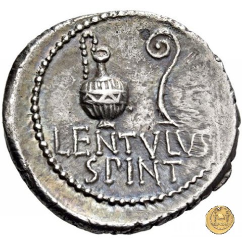 500/5 - denario C. Cassius Longinus / L. Cornelius Lentulus Spinther 43-42 BC (Itinerante con Cassius)