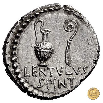 500/7 - denario M. Iunius Brutus / L. Cornelius Lentulus Spinther 43-42 BC (Itinerante con Brutus)