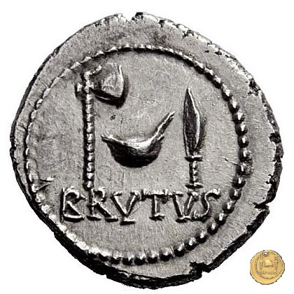 500/7 - denario M. Iunius Brutus / L. Cornelius Lentulus Spinther 43-42 BC (Itinerante con Brutus)