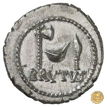 500/7 - denario M. Iunius Brutus / L. Cornelius Lentulus Spinther 43-42 BC (Itinerante con Brutus)