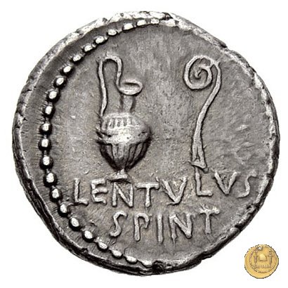 500/7 - denario M. Iunius Brutus / L. Cornelius Lentulus Spinther 43-42 BC (Itinerante con Brutus)