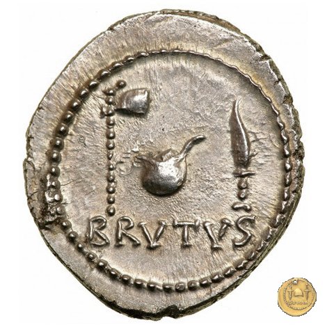 500/7 - denario M. Iunius Brutus / L. Cornelius Lentulus Spinther 43-42 BC (Itinerante con Brutus)