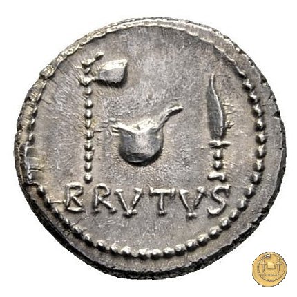 500/7 - denario M. Iunius Brutus / L. Cornelius Lentulus Spinther 43-42 BC (Itinerante con Brutus)