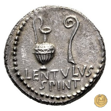 500/7 - denario M. Iunius Brutus / L. Cornelius Lentulus Spinther 43-42 BC (Itinerante con Brutus)