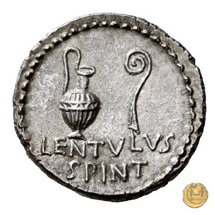 500/7 - denario M. Iunius Brutus / L. Cornelius Lentulus Spinther 43-42 BC (Itinerante con Brutus)