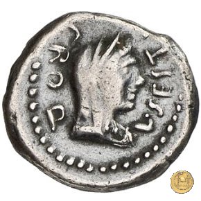502/3 - quinario M. Iunius Brutus / L. Sestius 43-42 a.C. (Itinerante con Brutus)