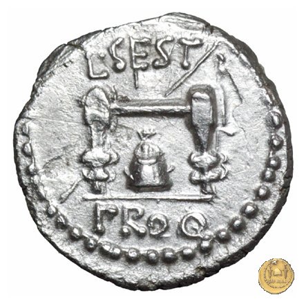 502/4 - quinario M. Iunius Brutus / L. Sestius 43-42 BC (Itinerante con Brutus)