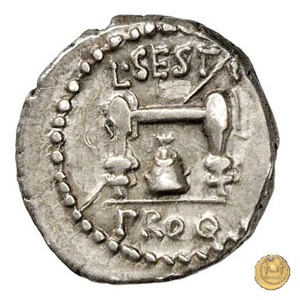 502/4 - quinario M. Iunius Brutus / L. Sestius 43-42 BC (Itinerante con Brutus)