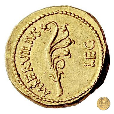 505/1 - aureo C. Cassius Longinus / M. Servilius C.f. 43-42 BC (Itinerante con Cassius)