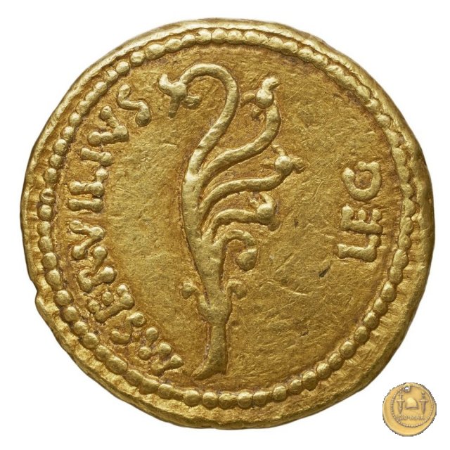 505/1 - aureo C. Cassius Longinus / M. Servilius C.f. 43-42 BC (Itinerante con Cassius)