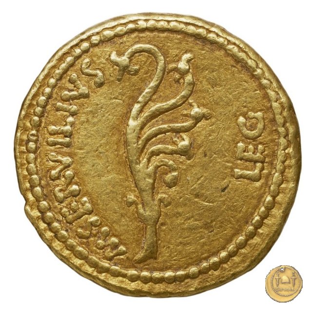 505/1 - aureo C. Cassius Longinus / M. Servilius C.f. 43-42 a.C. (Itinerante con Cassius)