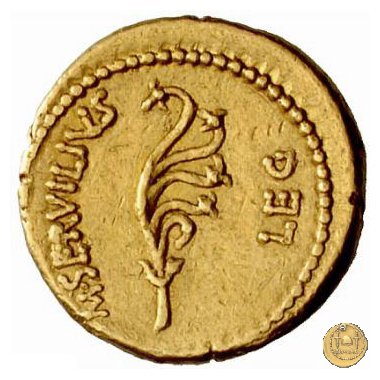 505/1 - aureo C. Cassius Longinus / M. Servilius C.f. 43-42 BC (Itinerante con Cassius)