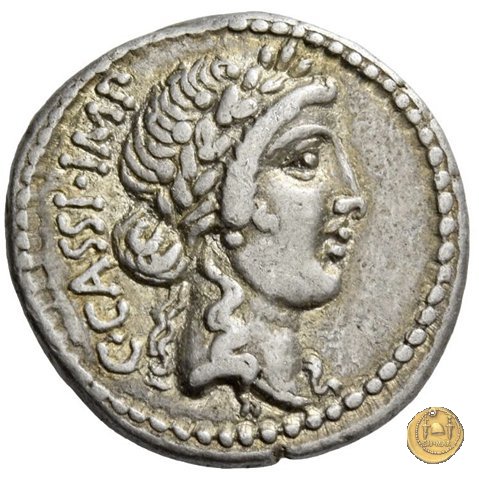 505/2 - denario C. Cassius Longinus / M. Servilius C.f. 43-42 a.C. (Itinerante con Cassius)