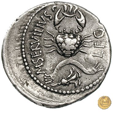 505/3 - denario C. Cassius Longinus / M. Servilius C.f. 43-42 a.C. (Itinerante con Cassius)