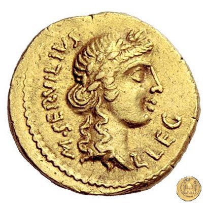 505/4 - aureo M. Iunius Brutus / M. Servilius C.f. 43-42 BC (Itinerante con Brutus)