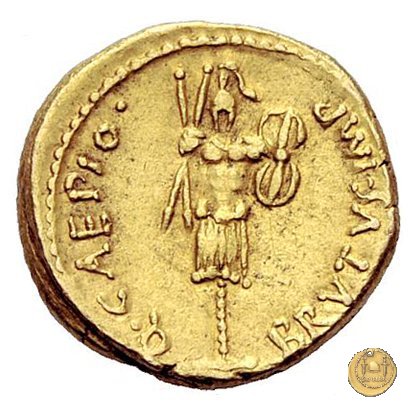 505/4 - aureo M. Iunius Brutus / M. Servilius C.f. 43-42 BC (Itinerante con Brutus)