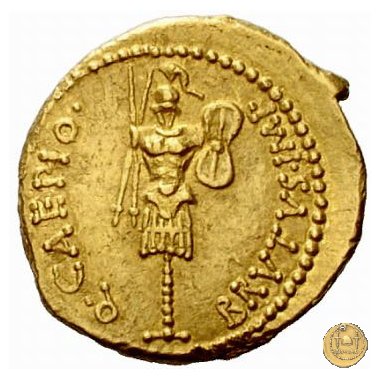 505/4 - aureo M. Iunius Brutus / M. Servilius C.f. 43-42 a.C. (Itinerante con Brutus)