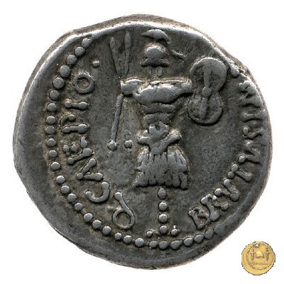 505/5 - denario M. Iunius Brutus / M. Servilius C.f. 43-42 BC (Itinerante con Brutus)