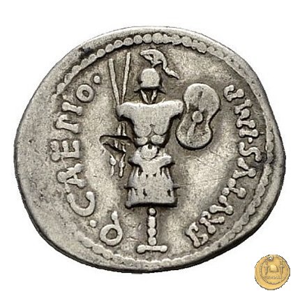 505/5 - denario M. Iunius Brutus / M. Servilius C.f. 43-42 BC (Itinerante con Brutus)