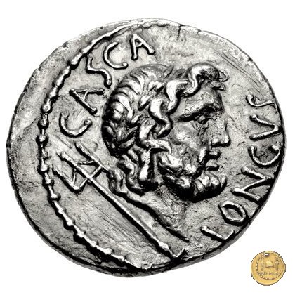 507/2 - denario M. Iunius Brutus / P. Servilius Casca Longus 43-42 BC (Itinerante con Brutus)