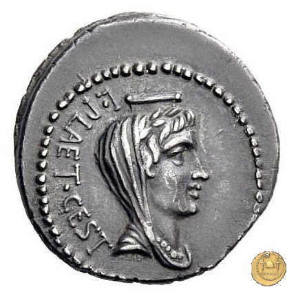 508/2 - denario M. Iunius Brutus / L. Plaetorius Cestianus 43-42 BC (Itinerante con Brutus)