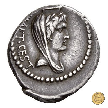 508/2 - denario M. Iunius Brutus / L. Plaetorius Cestianus 43-42 BC (Itinerante con Brutus)
