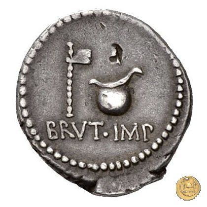 508/2 - denario M. Iunius Brutus / L. Plaetorius Cestianus 43-42 BC (Itinerante con Brutus)