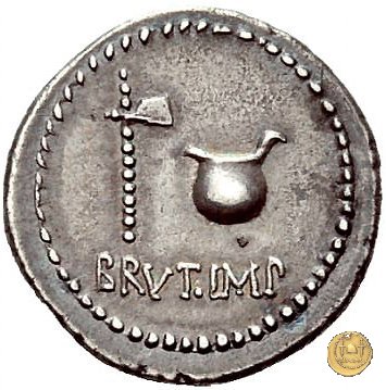 508/2 - denario M. Iunius Brutus / L. Plaetorius Cestianus 43-42 BC (Itinerante con Brutus)