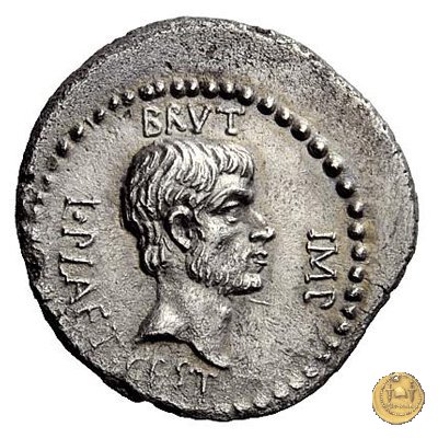 508/3 - denario M. Iunius Brutus / L. Plaetorius Cestianus 43-42 BC (Itinerante con Brutus)