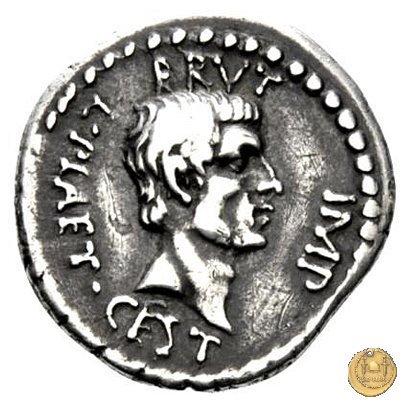 508/3 - denario M. Iunius Brutus / L. Plaetorius Cestianus 43-42 BC (Itinerante con Brutus)