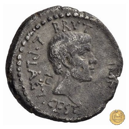 508/3 - denario M. Iunius Brutus / L. Plaetorius Cestianus 43-42 BC (Itinerante con Brutus)