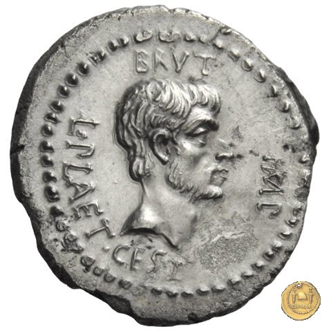 508/3 - denario M. Iunius Brutus / L. Plaetorius Cestianus 43-42 BC (Itinerante con Brutus)