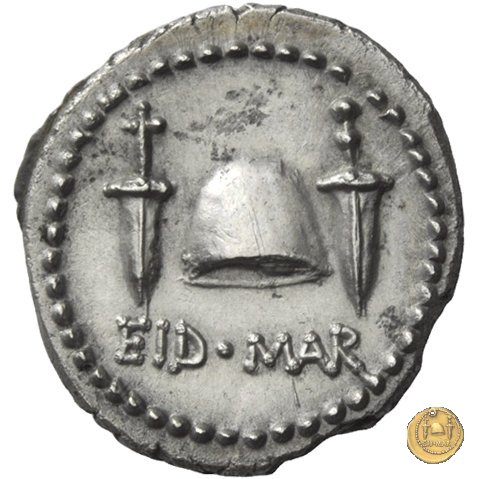 508/3 - denario M. Iunius Brutus / L. Plaetorius Cestianus 43-42 BC (Itinerante con Brutus)