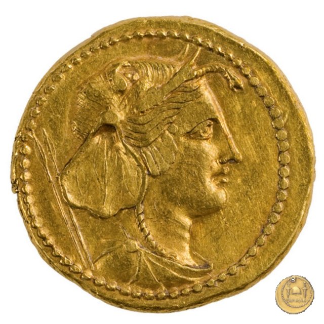 509/3 - aureo Q. Cornuficius 42 a.C. (Africa)