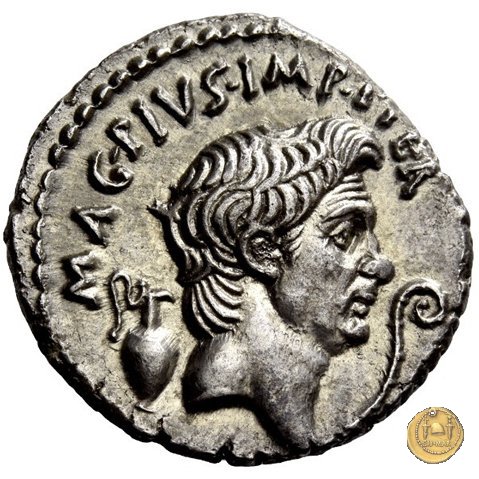 511/3 - denario Sex. Pompeius Magnus Pius 42-40 BC (Sicilia)