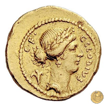 512/1 - aureo C. Clodius C.f. Vestalis 41 BC (Roma)