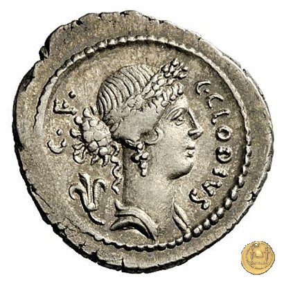 512/2 - denario C. Clodius C.f. Vestalis 41 BC (Roma)