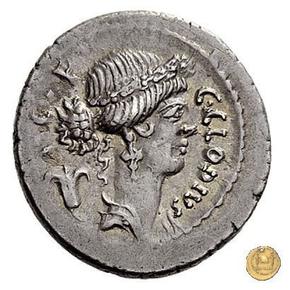 512/2 - denario C. Clodius C.f. Vestalis 41 BC (Roma)