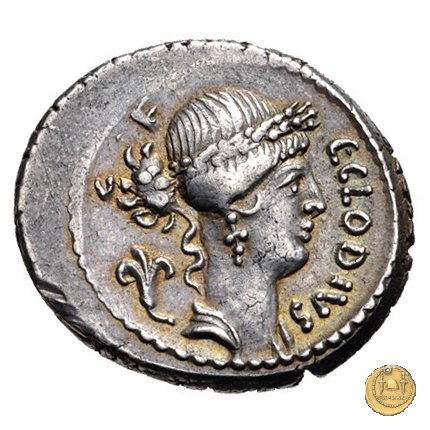 512/2 - denario C. Clodius C.f. Vestalis 41 BC (Roma)