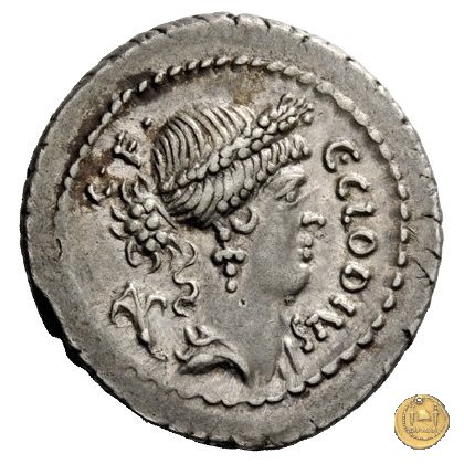 512/2 - denario C. Clodius C.f. Vestalis 41 BC (Roma)