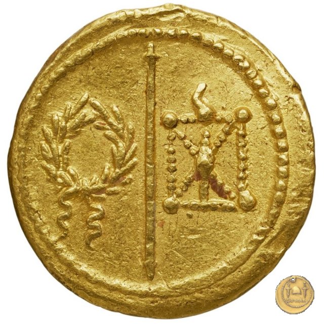 513/1 - aureo M. Arrius Secundus 41 BC (Roma)