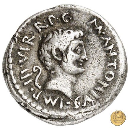 516/5 - denario M. Antonius 41 BC (Itinerante con M. Antonius)