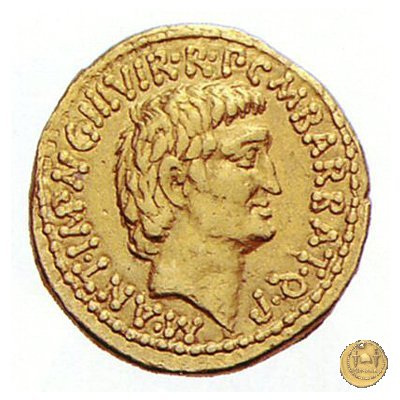 517/1 - aureo M. Antonius / C. Iulius Caesar Octavianus / M. Barbatius 41 a.C. (Itinerante con M. Antonius)