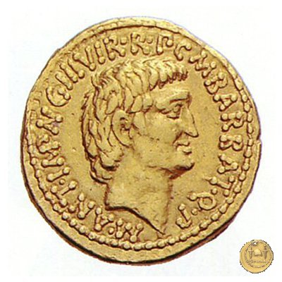 517/1 - aureo M. Antonius / C. Iulius Caesar Octavianus / M. Barbatius 41 BC (Itinerante con M. Antonius)